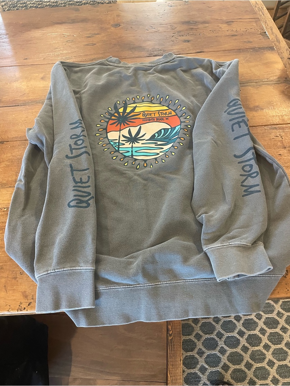 Men's Slate Gray Graphic Crewneck Sweater